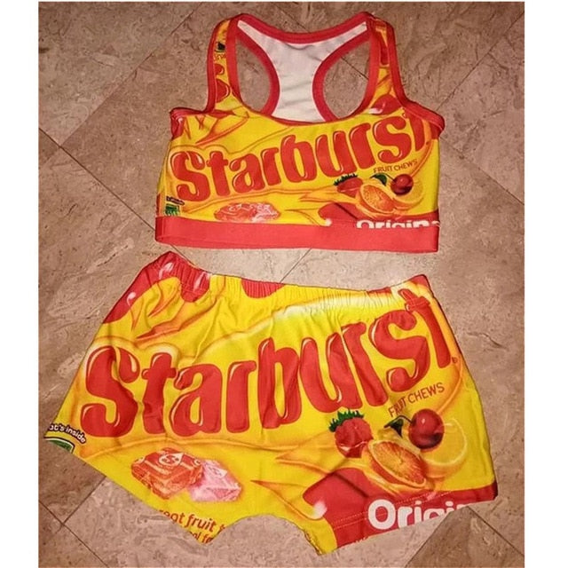 Candy Snack Two Piece Booty Shorts