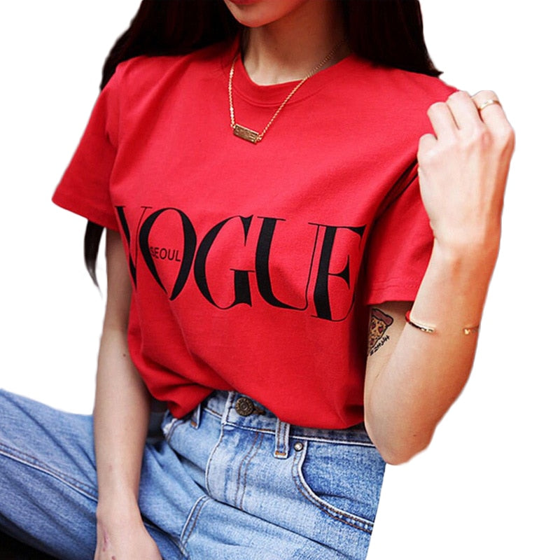 Vogue Letter Red T-shirt